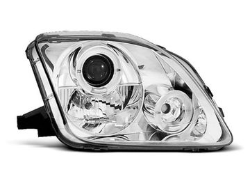 Передние фары Honda Prelude 5 angel eyes chrome