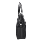 POLO Textile, Synthetic Leather Shoulder Bag, Men"s Handbag, Briefcase Large Men"s Black