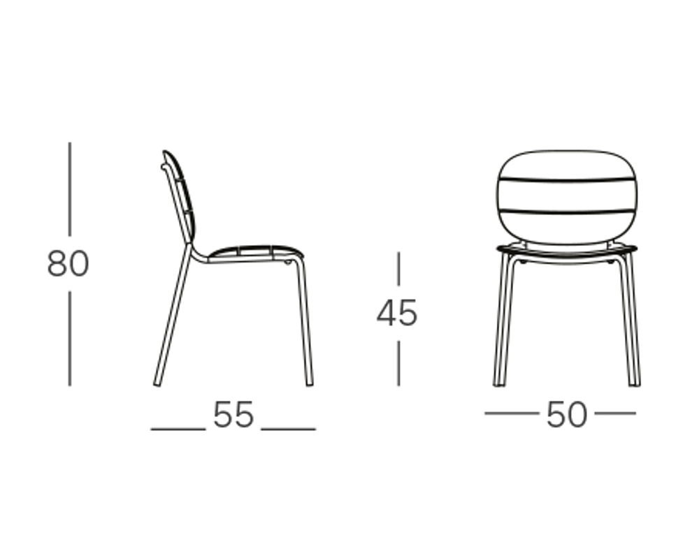 Стул деревянный Scab Design Si-Si Wood, тортора, красное дерево