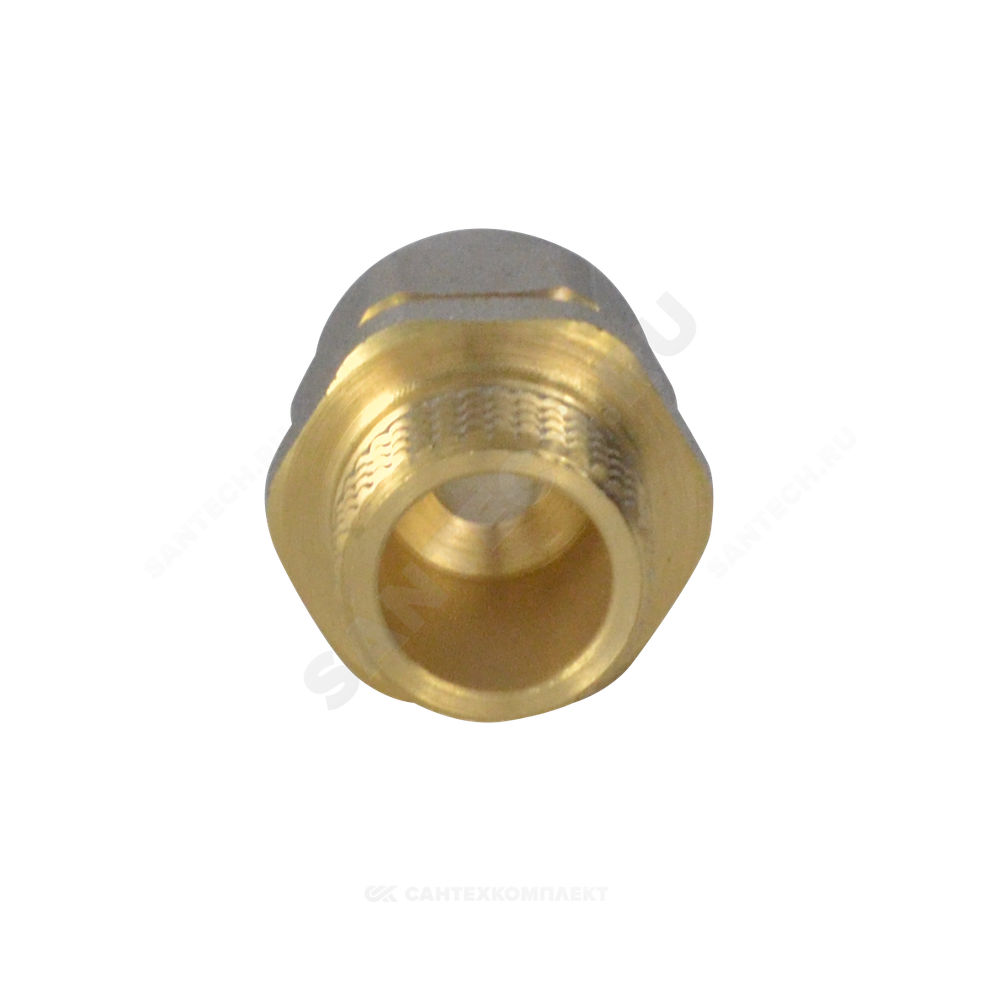 Муфта МП латунь никель обжим Дн 26х3/4" НР ГОСТ 32415-2013 7001 Aquasfera 7001-05
