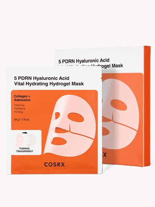 Гидрогелевая антивозрастная маска COSRX 5 PDRH Hyaluronic Acid Vital Hydrating Hydrogel Mask набор из 3 шт. 3 шт.