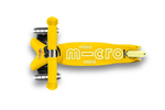 Самокат Mini Micro Deluxe Желтый LED со стикерами Монстрики 15 шт