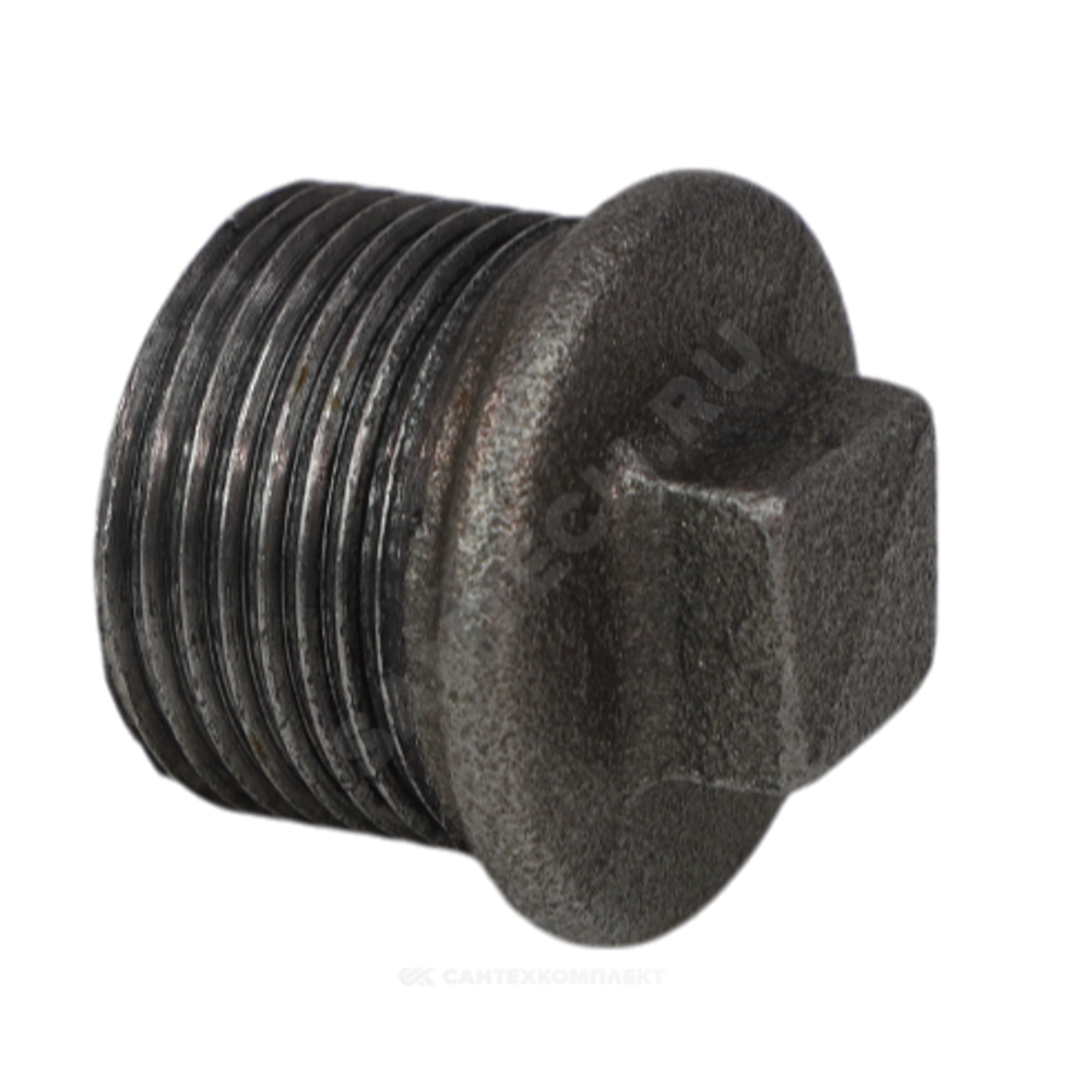 Заглушка чугун Ду 25 (1") НР Fittex PLUS