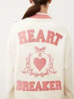 БОМБЕР «HEARTBREAKER» МОЛОЧНЫЙ