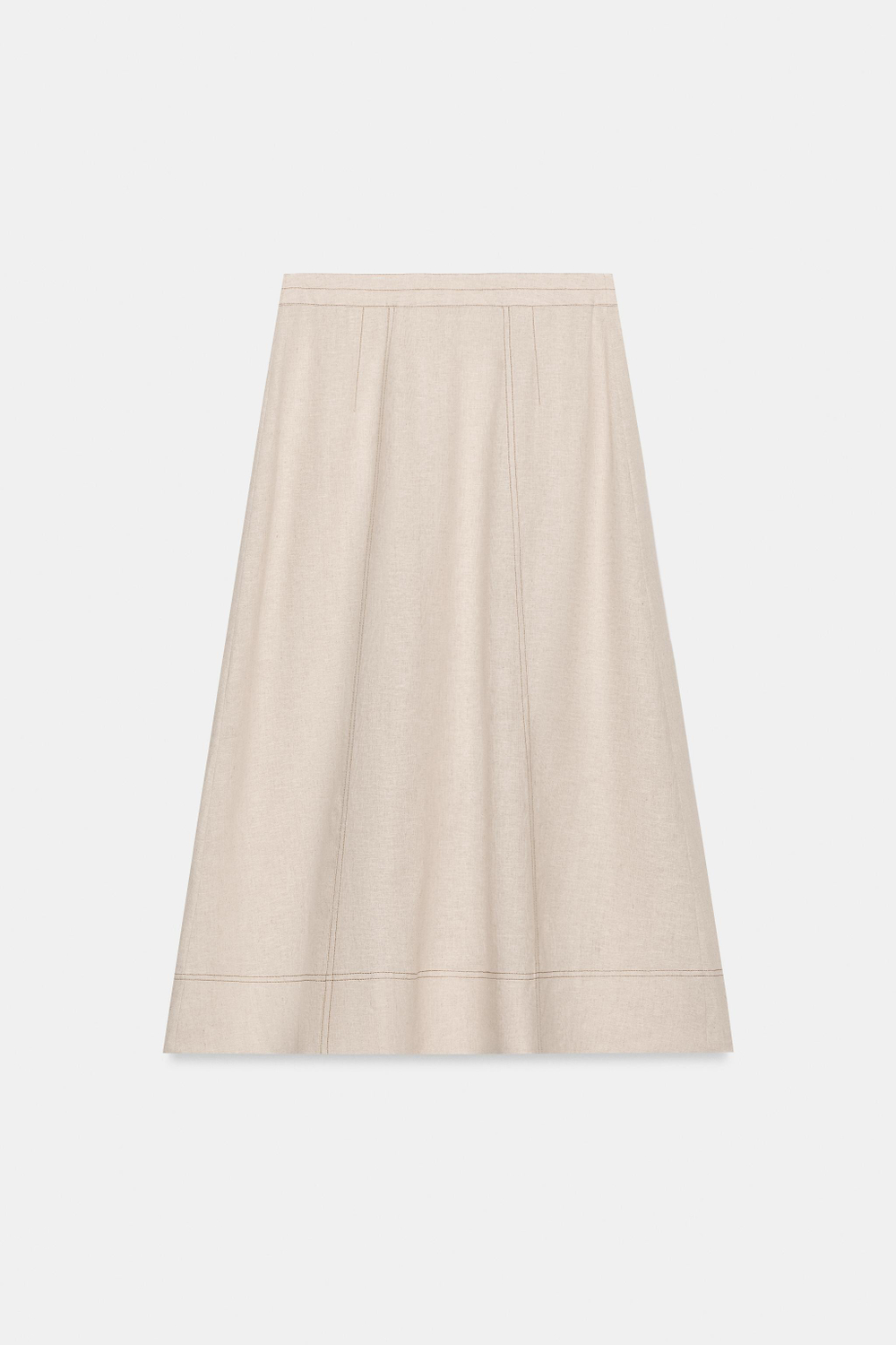 ЛЬНЯНАЯ ЮБКА НА ЗАПÁХЕ СО СТРОЧКОЙ — ZARA