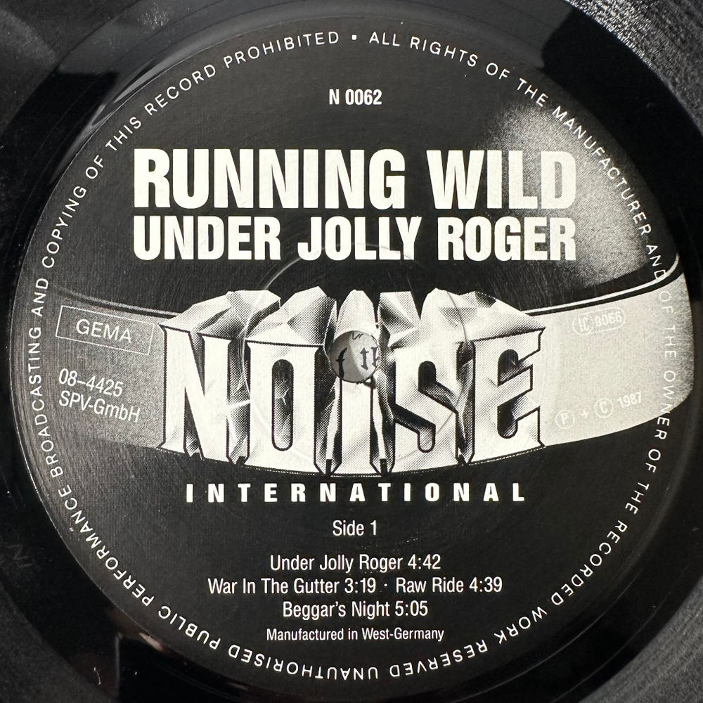 Running Wild ‎– Under Jolly Roger (Германия 1987г.)