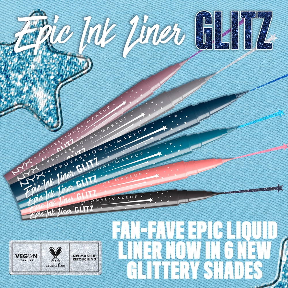 NYX Professional Makeup Epic Ink Glitz - Металлический карандаш для глаз оттенок Tapered Twinkle, 1 ml