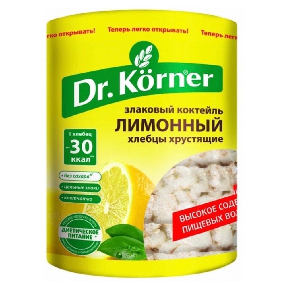 Хлебцы Др Корнер Злаковый коктейль Лимонный 100г, шт