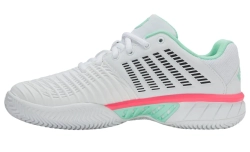 Женские теннисные кроссовки K-Swiss Express Light 3 Clay - white/neon mint/neon pastel pink