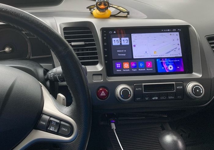 Магнитола для Honda Civic 2005-2012 (левый руль, рамка 9)- Vaycar VA20-0044 на Android 13, 4G SIM-слот