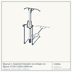 Брусья с подлокотниками 1170×1100×2400 мм — от 151 000 ₽
