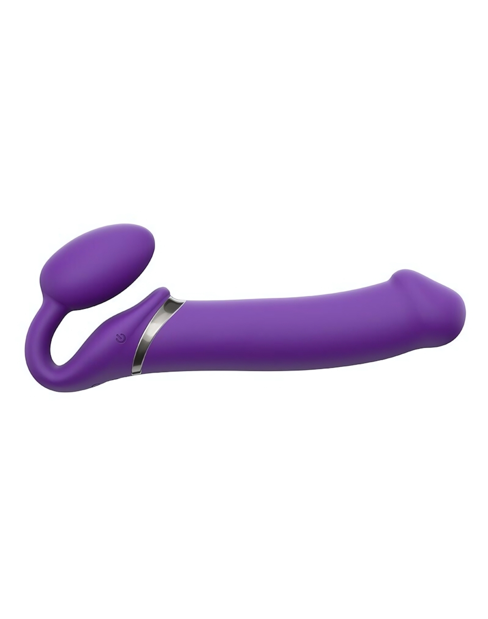 Фиолетовый безремневой вибрострапон Silicone Bendable Strap-On - size XL (Цвет: фиолетовый)