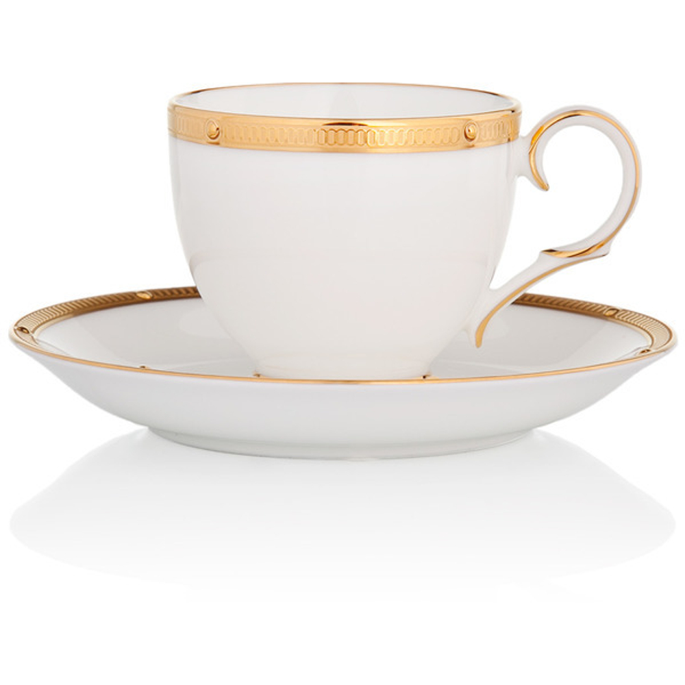 Чашка чайная с блюдцем Noritake Рочель золотой кант 200мл