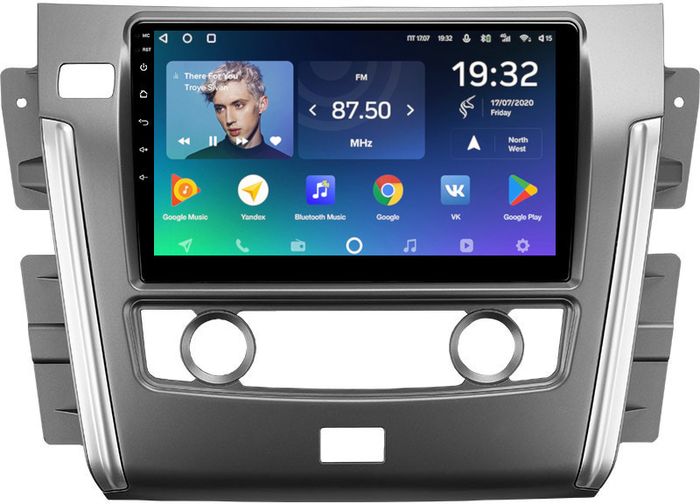 Магнитола для Nissan Patrol Y62 2010-2019 (экран климата внизу) - Teyes CC2 PLUS монитор 9" QLED, Android 10, Быстрая, SIM-слот