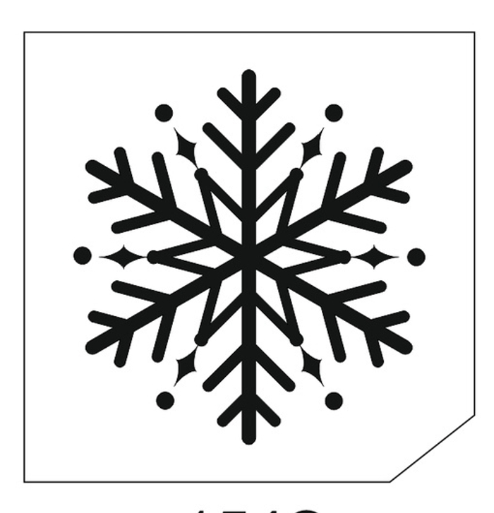 Трафарет для блеск-тату 6*6 снежинка 149S