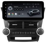 Магнитола для Toyota Highlander 2 XU40 2007-2013 (поддержка JBL, рамка LUX) - Teyes LUX ONE ROUND монитор 12.3" 2K QLED на Android 10, Быстрая, CarPlay, 4G SIM-слот