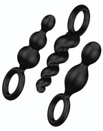 Набор чёрных анальных цепочек Satisfyer Booty Call (Цвет: черный)