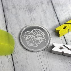 Серебряная монета 35 мм с гравировкой на заказ (ручная работа)