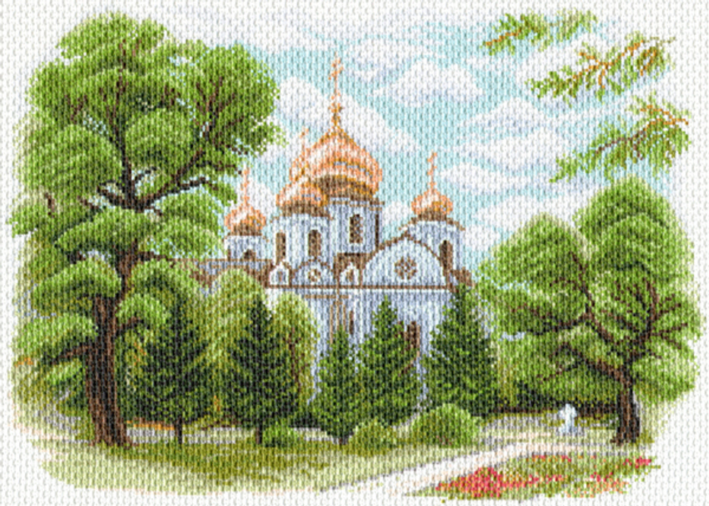 "Собор Александра Невского в Краснодаре"-1638 канва с рисунком