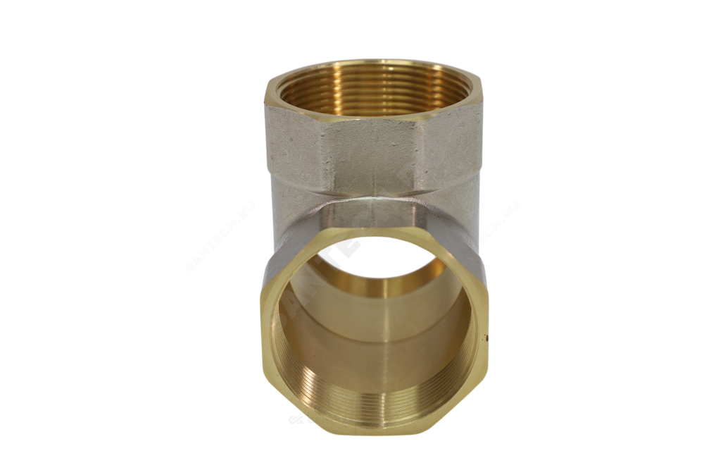 Тройник латунь никель Ду 25 (1") ВР/ВР 9007 ГОСТ 32585-2013 Aquasfera 9007-03