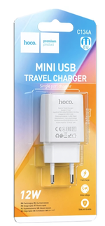 Зарядное устройство HOCO C134A 2.4A USB White