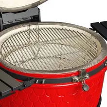 Керамический угольный гриль DinoEgg Classic Red, 46 см, с ножками и столиками