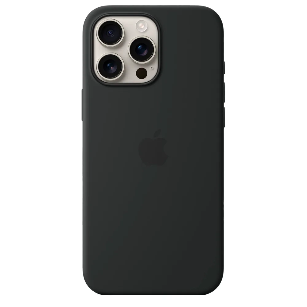 Силиконовый чехол с поддержкой MagSafe Apple Silicone Case для iPhone 16 Pro Max, Black (Черный)