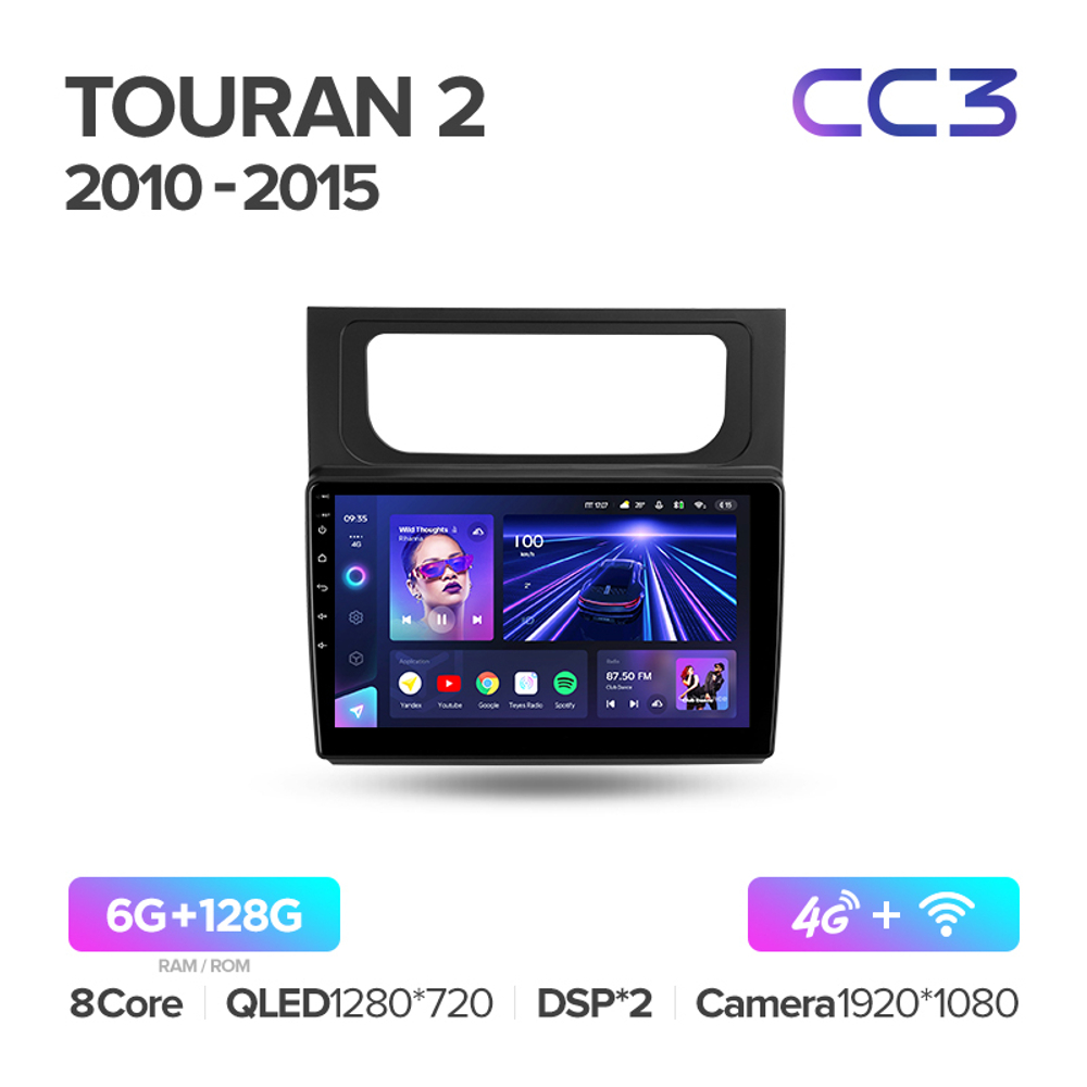 Teyes CC3 10,2"для Volkswagen Touran 2 2010-2015