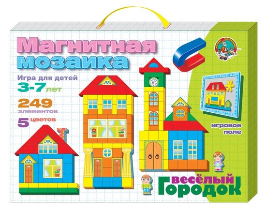 Мозаика магнитная "Веселый городок" 249 эл
