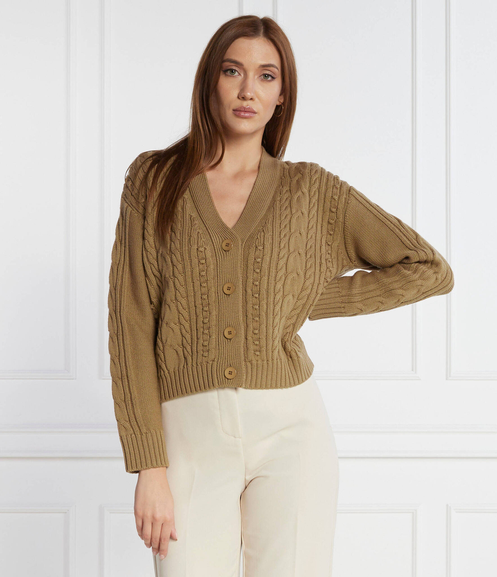 Хлопковый кардиган Max Mara Leisure - коричневый(334603366)