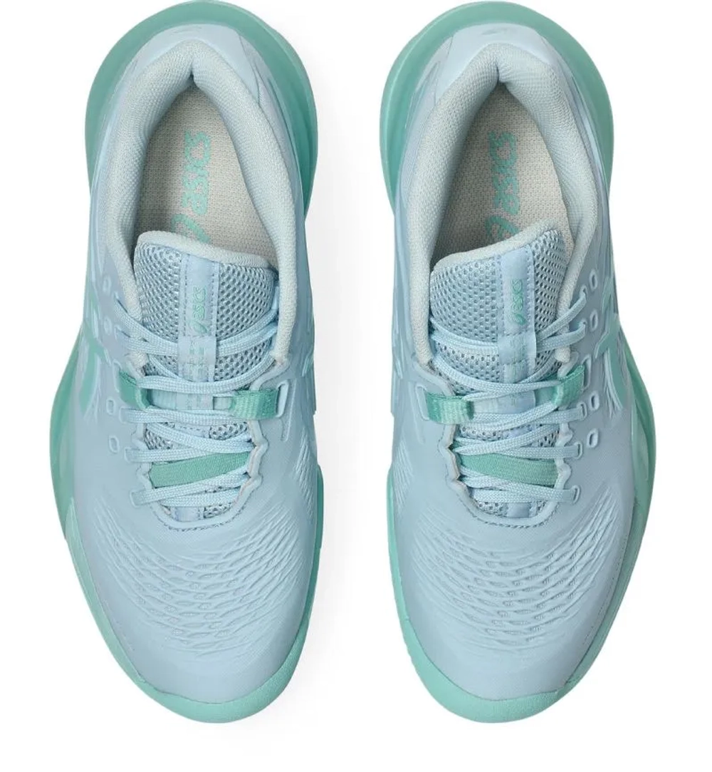 Женские теннисные кроссовки Asics Gel-Resolution X Clay - light blue/oasis green