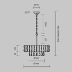 Подвесная люстра Maytoni Болдер MOD538PL-05MG