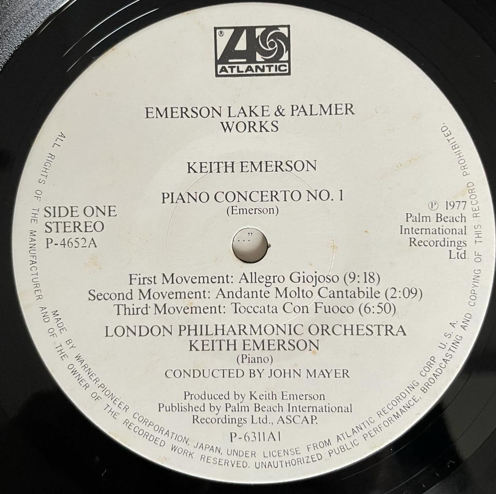 Emerson Lake & Palmer- Works Volume 1 (Япония 1980г.)