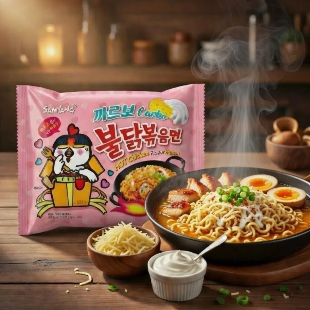 Рамен Buldak Hot Carbonara Chicken Ramen