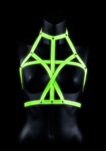 Портупея Bra Harness с неоновым эффектом - размер L-XL (Размер: L-XL) (Цвет: зеленый с черным)