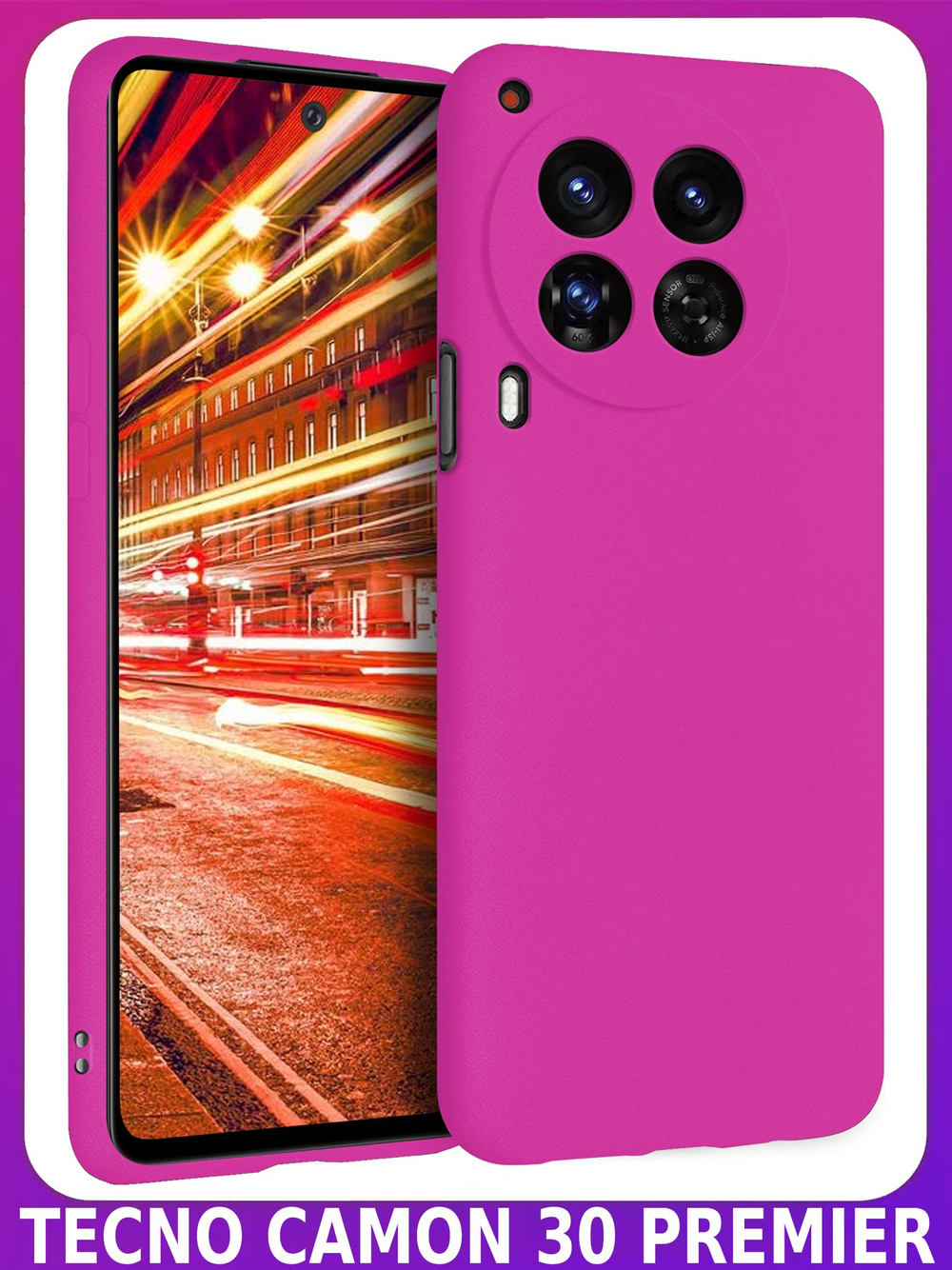 Мягкий Soft Touch чехол из силикона для TECNO CAMON 30 PREMIER с бархатной подкладкой