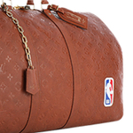 LOUIS VUITTON X Nba Keepall 55 Monogram Ball Grain Leather Brown
