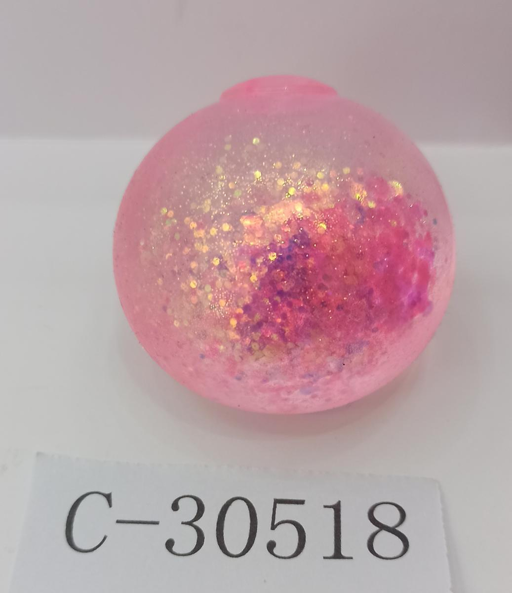 Мякиш Мяч сахар с блестками 6 см, 3 цвета микс, с-30518