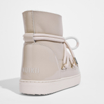 Высокие комбинированные кеды INUIKII Sneaker Gloss Cream на меху
