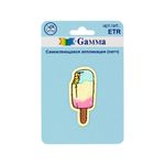 Патч (аппликация самоклеящаяся) №02, 1 шт, 01-208 Мороженое 2.4х5.1 см, Gamma ETR