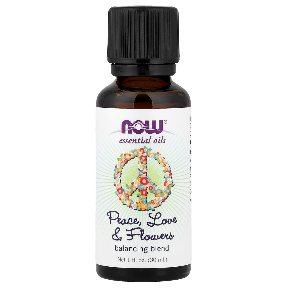 NOW Foods, Эфирные масла, Peace, Love & Flowers, 1 fl. унция (30 мл)