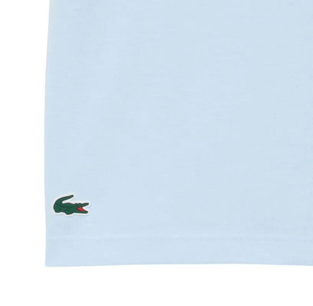 Мужская теннисная футболка Lacoste Ultra Dry Printed Sport - light blue/blue