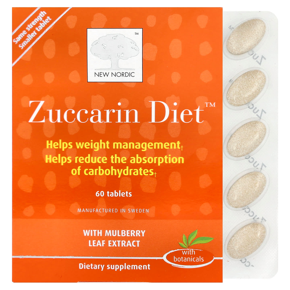New Nordic, Zuccarin Diet, добавка для похудения, 60 таблеток