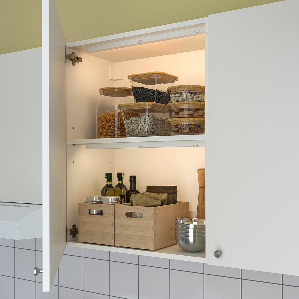 IKEA KÖLVATTEN  (ИКЕА КЁЛВАТТЕН)  -  Светодиодная подсветка с датчиком - белый/на батарейках 50 см