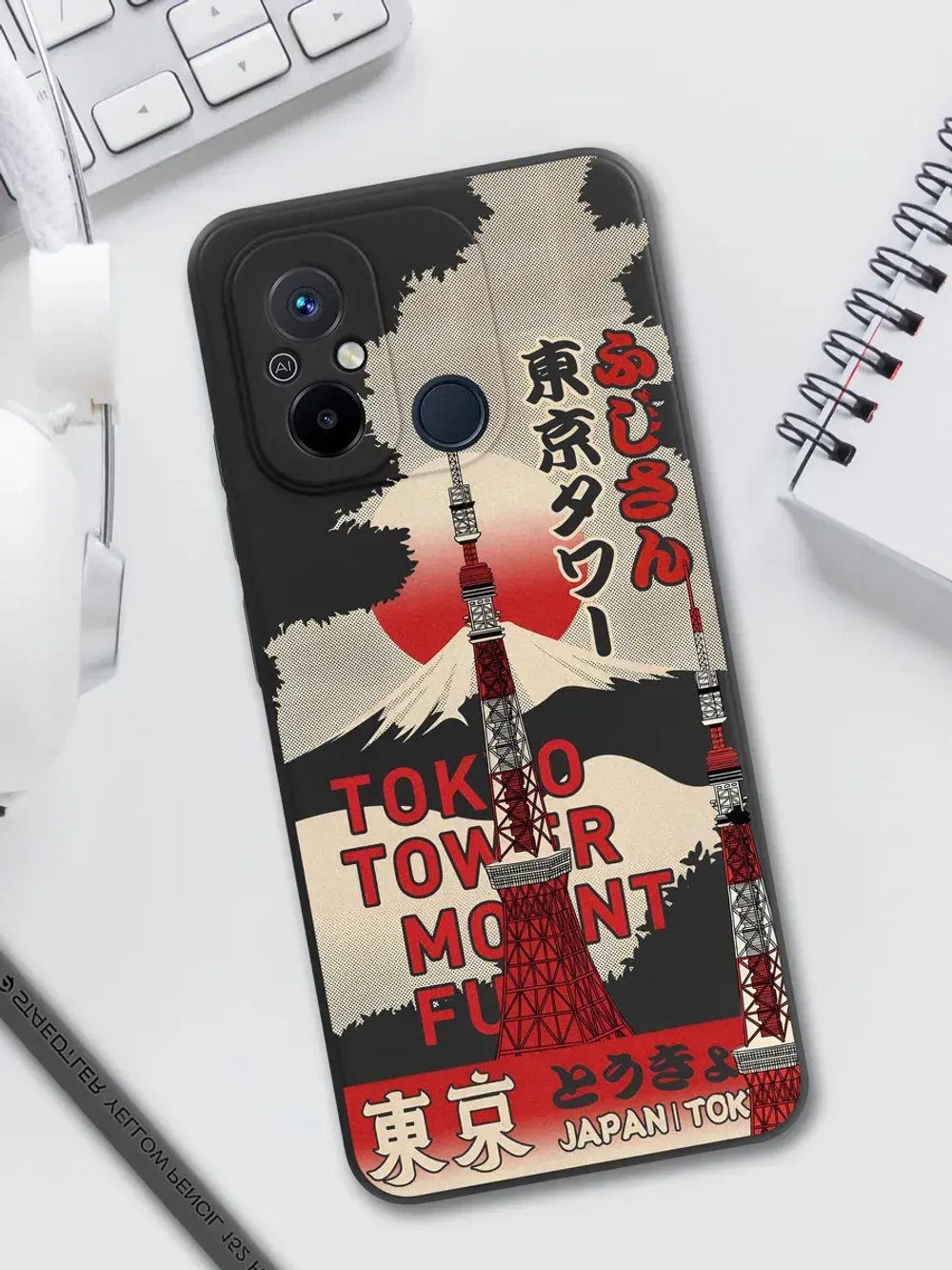 Чехол для Xiaomi Redmi 12C и Poco C55 с принтом