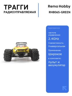 Радиоуправляемая трагги Remo Hobby EVO-R Brushless 4WD с 2.4G, масштаб 1/8, для активного отдыха и соревнований