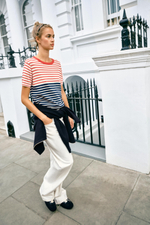 ТРИКОТАЖНЫЙ ТОП В ПОЛОСКУ — ZARA