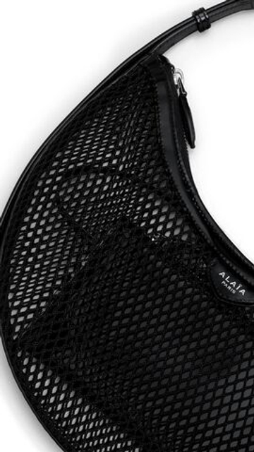 ALAÏA СУМКА ONE PIECE DEMI LUNE В СЕТОЧКУ, ЧЕРНЫЙ