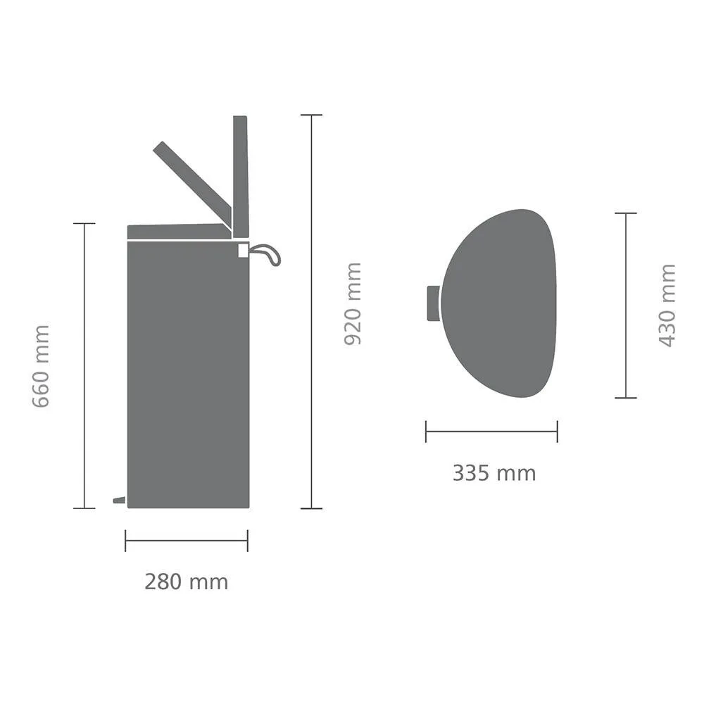 Brabantia Контейнер для мусора с плоской спинкой 40 л белый EAN 8710755485244