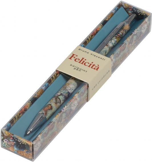 Qələm \ Ручка \ Pen Ручка металлическая "Фауна. Фантазия. Кораллы" шариковая, 0,7 мм, синяя, в подарочной упаковке
